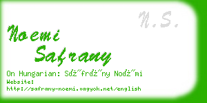 noemi safrany business card